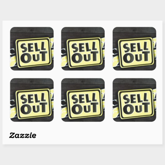 Kunst uitverkopen Afdrukken Vierkante Sticker (Vel)