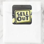 Kunst uitverkopen Afdrukken Vierkante Sticker (Tas)