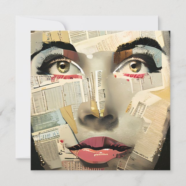 Kunst Unieke digitale kunst |  dame Abstract (Voorkant)