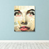 Kunst Unieke digitale kunst | dame Abstract Canvas Afdruk (Insitu (Houten vloer))