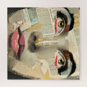 Kunst Unieke digitale kunst |  dame Abstract Legpuzzel (Horizontaal)