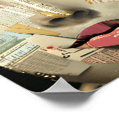 Kunst Unieke digitale kunst | dame Abstract Poster (Hoek)