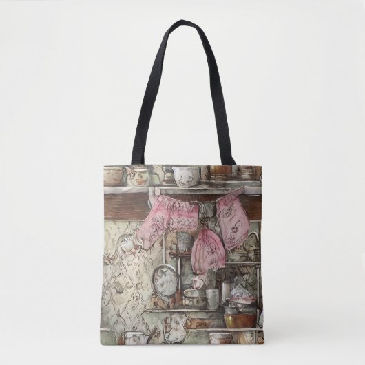 Kunst unieke hand getekende Retro artwork Tote Bag (Voorkant)