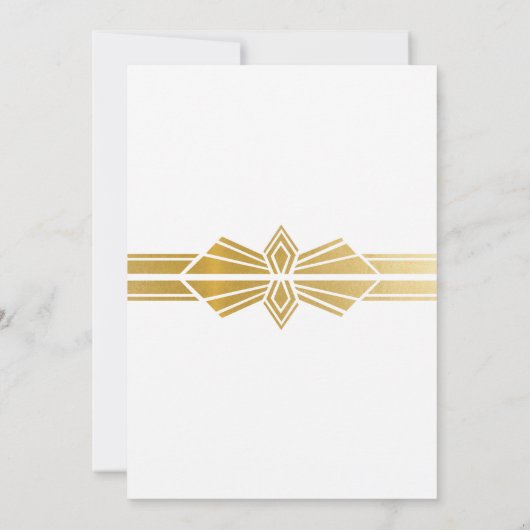 Kunst van 1920 in Birthday Deco Noite Gatsby Party Kaart (Achterkant)