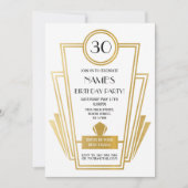 Kunst van 1920 in Birthday Deco Noite Gatsby Party Kaart (Voorkant)