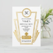 Kunst van 1920 in Birthday Deco Noite Gatsby Party Kaart (Staand voorkant)