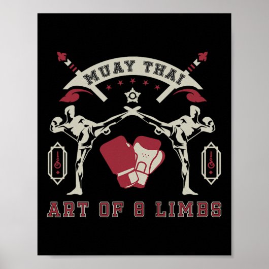 Kunst van 8 ledematen Muay Thai Poster (Voorkant)