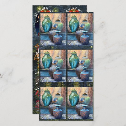 Kunst van acryl schepen uit het verleden feestdagenkaart (Voorkant / Achterkant)