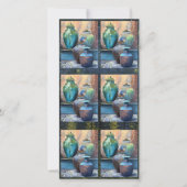 Kunst van acryl schepen uit het verleden feestdagenkaart (Voorkant)