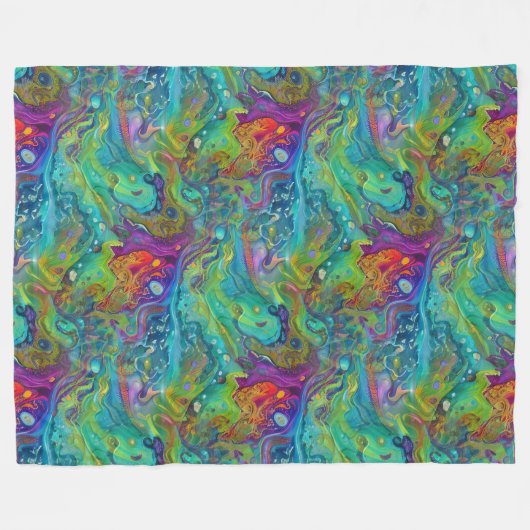Kunst van Afbeelding Abstractie - naadloos patroon Fleece Deken (Voorkant (Horizontaal))