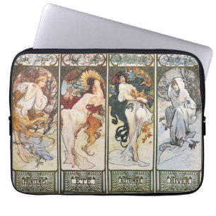  kunst van Alphonse Mucha Laptop Sleeve