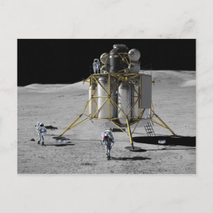 Kunst van Altair Lunar Lander en Astronauts Briefkaart