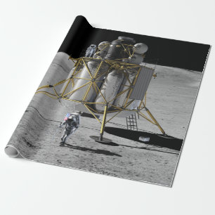 Kunst van Altair Lunar Lander en Astronauts Cadeaupapier