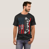  kunst van Amerikaanse vlag voor boogschutters T-shirt (Voorkant volledig)