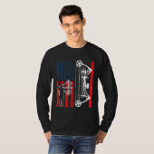 kunst van Amerikaanse vlag voor boogschutters T-shirt (Voorkant volledig)
