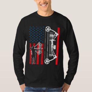 kunst van Amerikaanse vlag voor boogschutters T-shirt