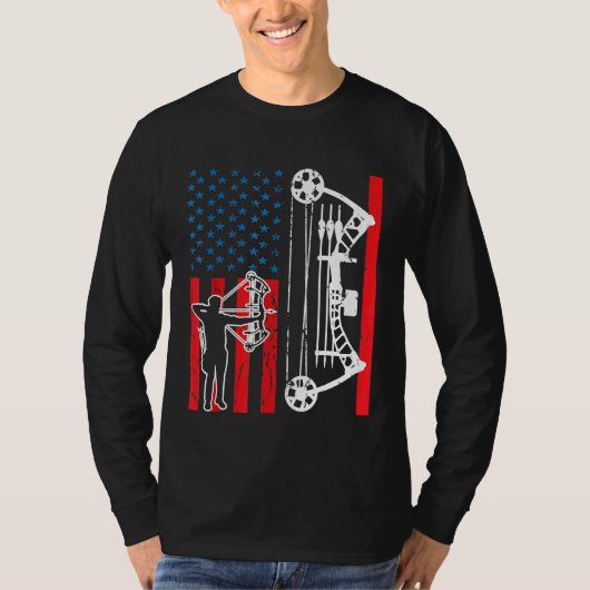 kunst van Amerikaanse vlag voor boogschutters T-shirt (Voorkant)