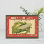 Kunst van antiek groente-etiket, None Such Sugar C (Staand voorkant)