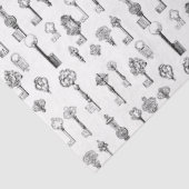  Kunst van Antiek Victoriaans Era Keys Pattern Tissuepapier (Detail)