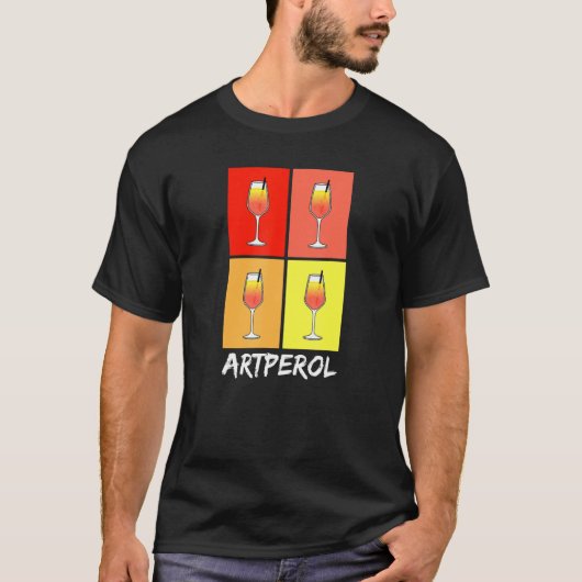 Kunst van Aperol - Artperol - Ik hou van Aperol - T-shirt (Voorkant)