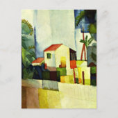 Kunst van August Macke: Helder huis Briefkaart (Voorkant)