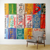 Kunst van autokentekenplaten uit de Verenigde Stat Wandkleed (In Situ (horizontaal))