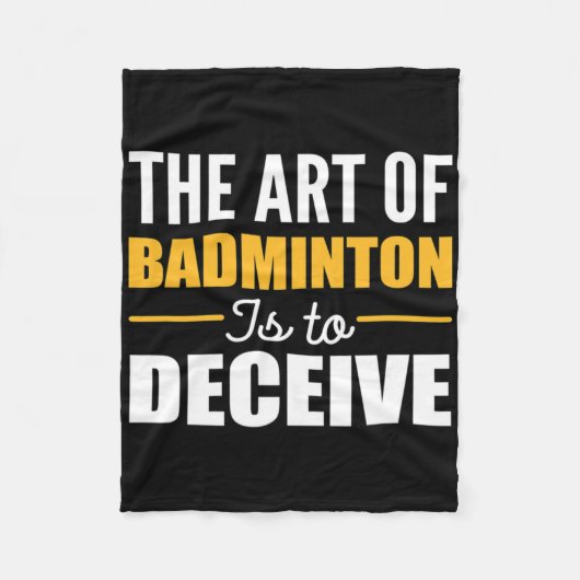 Kunst van Badminton Speler Fleece Deken (Voorkant)