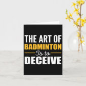 Kunst van Badminton Speler Kaart (Gele Bloem)