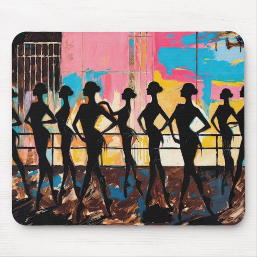 Kunst van Ballet (#2) olieverfschilderij Muismat (Voorkant)