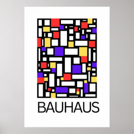 Kunst van Bauhaus Minimalistische Moderne Vormgevi Poster
