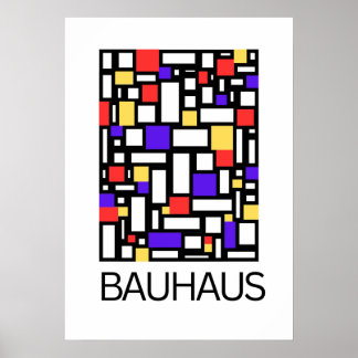 Kunst van Bauhaus Minimalistische Moderne Vormgevi Poster