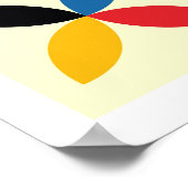 Kunst van Bauhaus Minimalistische Moderne Vormgevi Poster (Hoek)