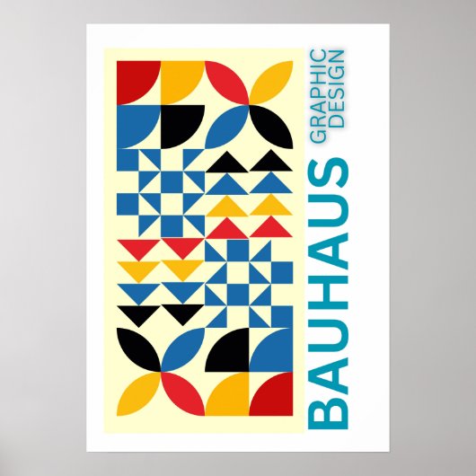 Kunst van Bauhaus Minimalistische Moderne Vormgevi Poster (Voorkant)