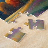 Kunst van berghut in bos legpuzzel (Zijkant)