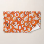 Kunst van Bitcoin (#1) olieverfschilderij Bad Handdoek (Handdoek)