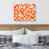 Kunst van Bitcoin (#1) olieverfschilderij Canvas Afdruk (Insitu (Slaapkamer))