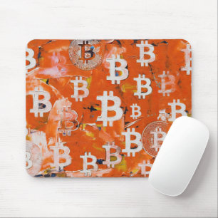 Kunst van Bitcoin (#5) olieverfschilderij Muismat