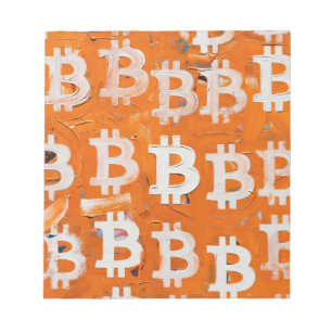 Kunst van Bitcoin (#7) olieverfschilderij Notitieblok