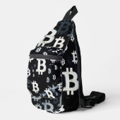 Kunst van Bitcoin (BW-C) olieverfschilderij Sling Bag (Rechterhoek)