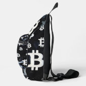 Kunst van Bitcoin (BW-C) olieverfschilderij Sling Bag (Rechts)