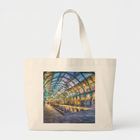 Kunst van Covent Garden Grote Tote Bag (Voorkant)