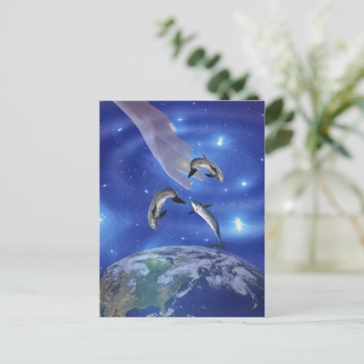 Kunst van creatie briefkaart (Staand voorkant)