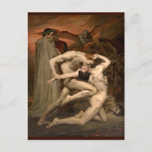 kunst van Dante en Virgil Bouguereau Briefkaart (Voorkant)