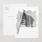  kunst van de Amerikaanse vlag Briefkaart (Voorkant / Achterkant)