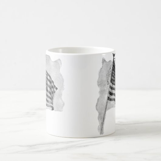  kunst van de Amerikaanse vlag Koffiemok (Center)