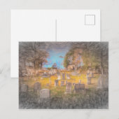 Kunst van de begraafplaats Sleepy Hollow Briefkaart (Voorkant / Achterkant)