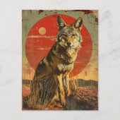  kunst van de coyote briefkaart (Voorkant)