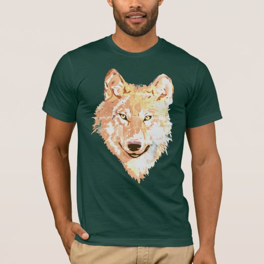 Kunst van de eenzame wolf t-shirt (Voorkant)