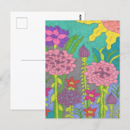 Kunst van de Floral-tuin Briefkaart
