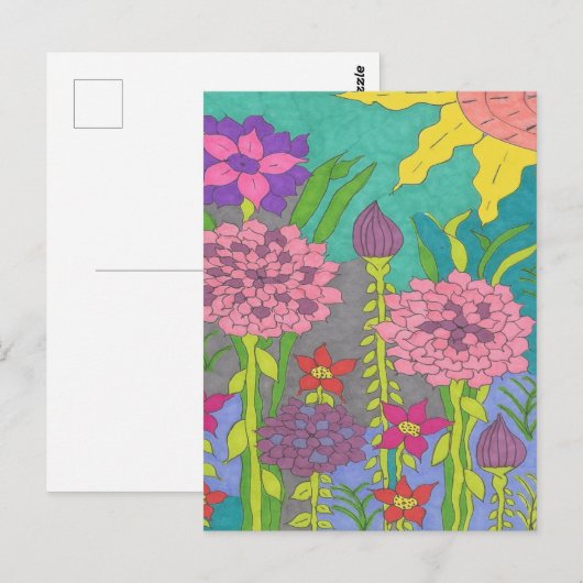 Kunst van de Floral-tuin Briefkaart (Voorkant / Achterkant)